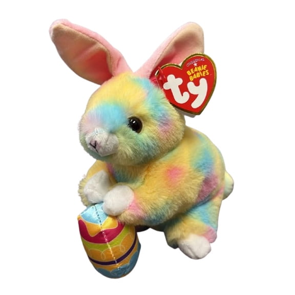 Ty Beanie Sprout The Pastel Bunny with Colorful Easter Egg - 6"