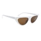 thumbnail image 1 of de terre Ojos de Gato Unisex Protección Solar Lente Plana Anteojos de Mujer Hombre para Viaje Vacaciones Playa Lente Marrón Marco Blanco Yinane Gafas de sol del ojo de gato de las mujeres, 1 of 5