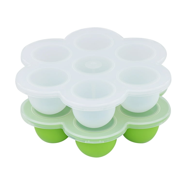 Acorn Baby Food Container with Thick Lid 2PK Green and Clear Meal Prep  Container 