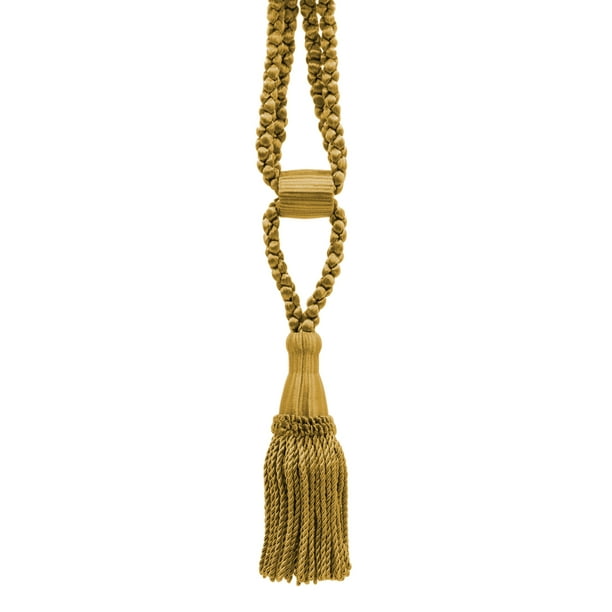 Antique Gold Decorative Tassel Tiebacks5 1/2" Tassel Length36" Spread (embrace)STYLE TBC055