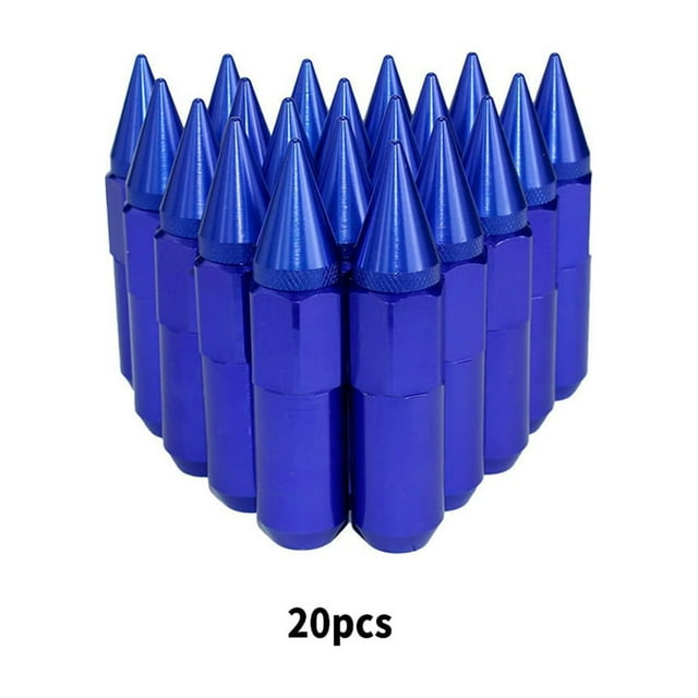 Ruiboury 20 Pieces/Set Car Exterior Wheel Hub Nut Automobile Mounted Repairing Blue