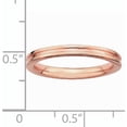 thumbnail image 2 of Sterling Silver Pink-Plated Grooved Ring, 2 of 7