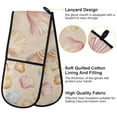 thumbnail image 2 of Yayeee Double Oven Mitt Kitchen Heat Resistant Baking 35" x7" Quilted Glove, Watercolor Seashell, 2 of 6