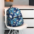 thumbnail image 4 of Lafuoo Blue and White Butterflies Pattern Casual Backpack, Large Capacity Adjustable Shoulder Strap Computer Backpack, Unisex, Suitable for Campus, Business,Travel-One Size, 4 of 6