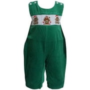 Dana Kids Little Boys Christmas Holiday Gingerbread Man Green Corduroy Longall 6M to 5T