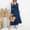 Blue, variant on Women Casual Solid Maxi Dress V Neck Large Swing Dress Belt Long Sleeve Long Wedding Party Dresses plus Maxi Dress Summer Dress Casual Mini Dress Womens Work Dresses Business Casual Wrap Dress Summer