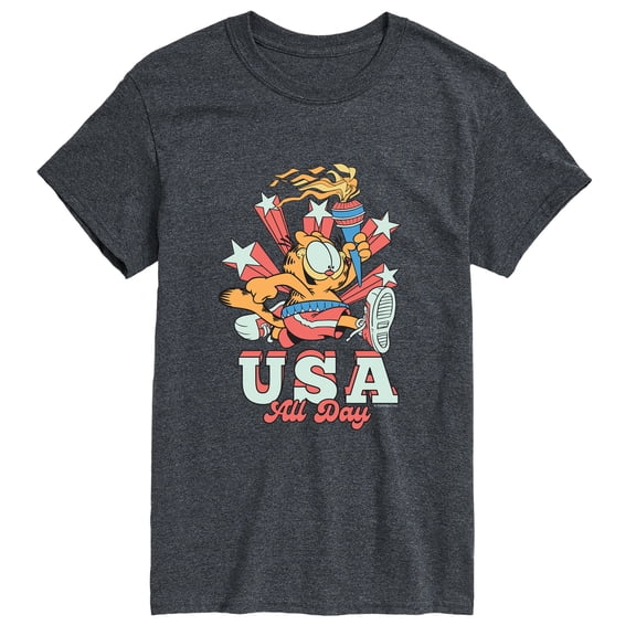 Garfield - USA All Day - Men's Short Sleeve Graphic T-Shirt