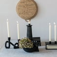 thumbnail image 2 of Bloomingville Decorative Resin Double Taper Candle Holder, Black, 2 of 4