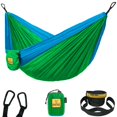 thumbnail image 1 of Equipo de campamento infantil Wise Owl Outfitters Hamaca Verde y Azul, 1 of 8