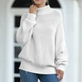 thumbnail image 2 of Womens Sweaters, Roll Neck Sweaters for Women, Batwing Sleeve Knit Design, Cozy Winter Versatile Wear, 2 of 6