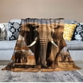 thumbnail image 2 of ARISTURING  Elephant Blanket Wild Elephant Gifts for Women Men Elephant Throw Blankets for Couch Bed Sofa Travelling Camping Elephant Decor Animal Lover Blanket Soft Plush Reversible Blanket, 2 of 6