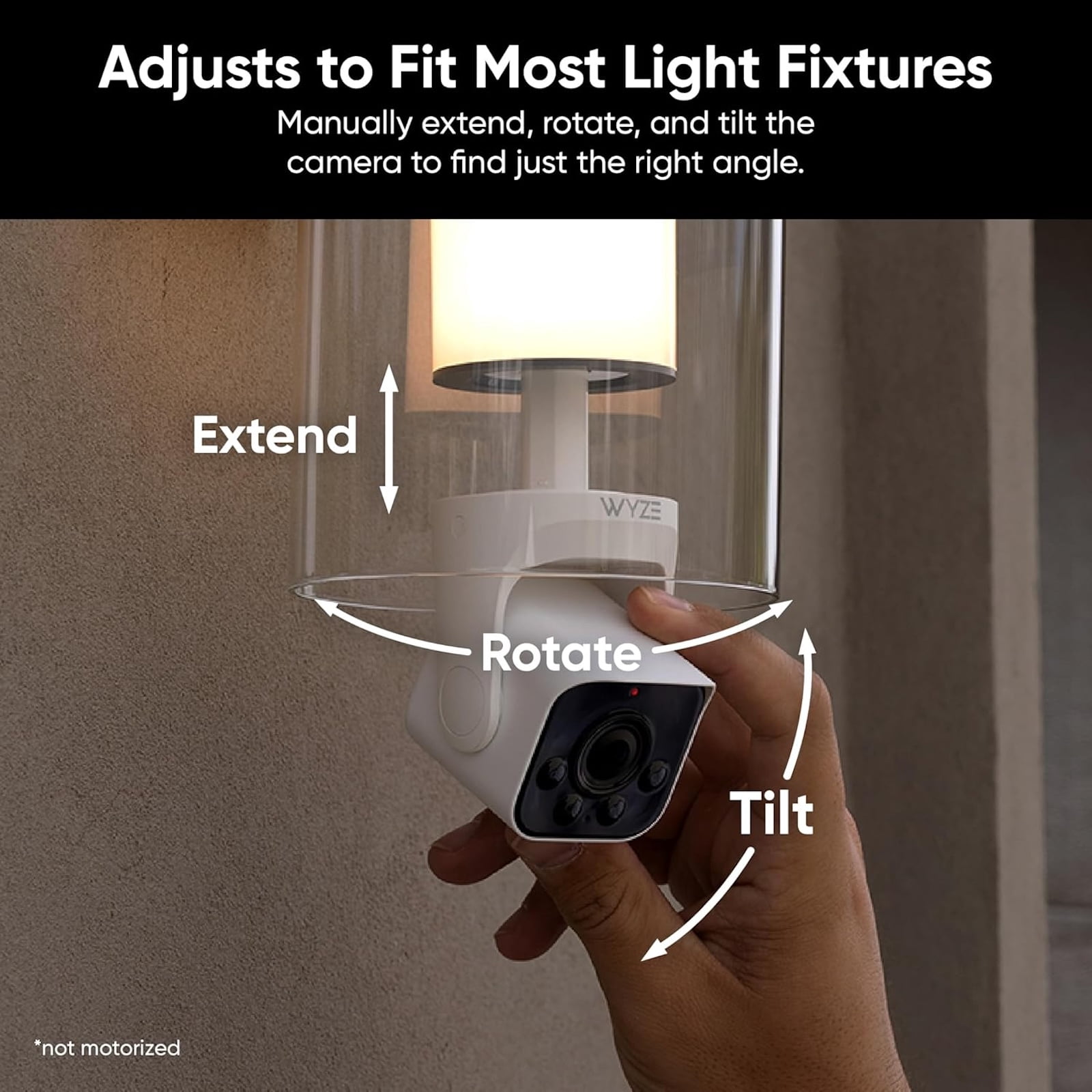 WYZE Bulb Cam Security Camera, 2K HD Outdoor Light Bulb Camera, Color Night Vision, Dimmable LED Bulb, Motion Detection, Siren Alarm, Works with Voice Assistants