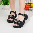 thumbnail image 7 of LUOGENLI Slippers Girls Slippers Size 13-1 Big Kid Children Shoes Thick Heel Sandals Open Toe Fashion Cute Pearl Lace Princess Sandals Girls Slippers Size 10-12 Slippers for Girls Size 4-6 Black 28, 7 of 7