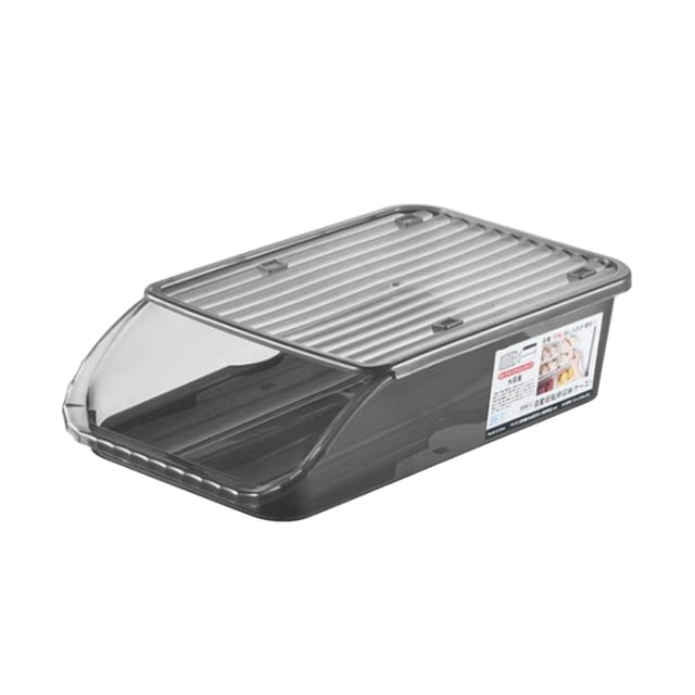 Bacs de Rangement en Plastique pour Réfrigérateur - Organisateur Roulant Automatique 2 Couches - Plateau Empilé Conteneur de Rangement pour Réfrigérateur - Distributeur de Poulailler en Plastique Transparent, Plateau & Bac