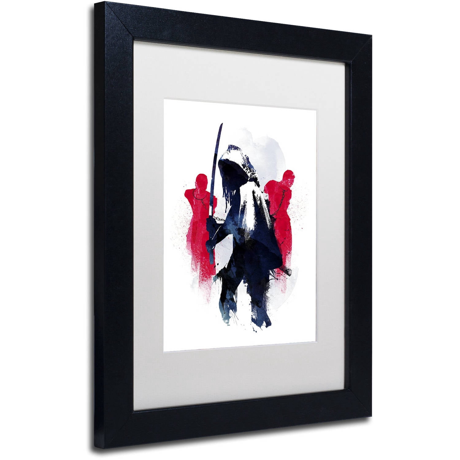 Trademark Fine Art 'Michonne' Canvas Art by Robert Farkas, White Matte, Black Frame