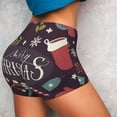 thumbnail image 3 of Picia Merry Christmas Printed Workout Shorts for Women Seamless Scrunch Butt Lifting High Waisted Yoga Gym Booty Running Moisture-wicking Short Pants-Small, 3 of 9