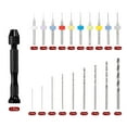 thumbnail image 4 of Uxcell 0.1mm-1.0mm Micro Mini Twist Drill Bit Pin Vise Hand Drill Rotary Tool Set 36 Pack, 4 of 6