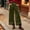 c01Green, variant on JGGSPWM Women's Velvet Cropped Lace-Hem Pants High Waisted Drawstring Wide Leg Pants Casual Lightweight Trousers with Pockets Yellow M