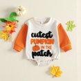 thumbnail image 2 of KJameas Baby Boys Girls Romper Pumpkin Graphic Raglan Sleeve, 2 of 9