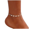 thumbnail image 2 of Fiudx Tobillera de Playa, Pulsera Vintage con Forma de Corazón de Melocotón, Joya de Metal Antialérgica para El Pie, Ideal para Vacaciones de Verano, Regalo para Mujeres y Niñas, Diseño Ligero., 2 of 5