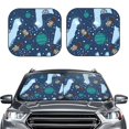 thumbnail image 2 of Disketp 2 Piece Alpaca Astronaut In Space Pattern Windshield Sunshades,Folding Windshield Sun Shade For Car Suv Trucks Sedan,Blocks Uv Rays Sun Visor Protector-Small, 2 of 7