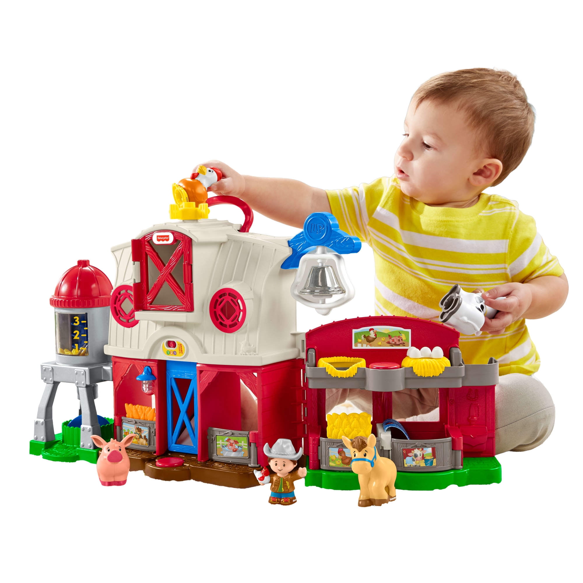 Fisher-Price Little People Caring for Animals Farm Playset Electronic Toddler Learning Toy