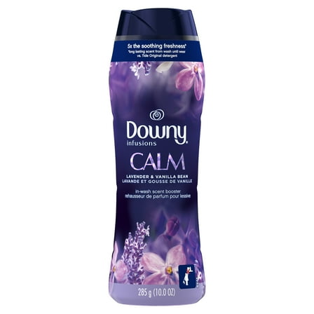 Downy Infusions In-Wash Scent Booster Beads, Calm, Lavender & Vanilla Bean, 10 oz