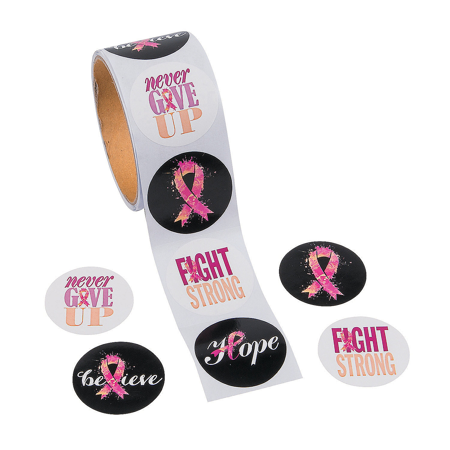 Pink Ribbon Sayings Stickers Stationery 1 Piece