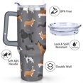 thumbnail image 3 of Gift for Dog Lovers Cute Dog Tumbler for Women - 40oz Dog Tumblers with Handle Straw and Lid Tumbler Cup Travel Coffee Mug, 3 of 7