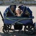 thumbnail image 5 of Gladly Family Anthem2 All-Terrain 2-Seater Wagon Stroller, Rugged Wheels, Removable Canopy, Foldable, Neon Indigo, 5 of 18