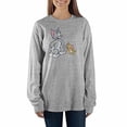 thumbnail image 2 of Tom & Jerry Classic Cartoon Characters Heather Grey Long Sleeve Shirt -XL, 2 of 4