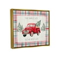 thumbnail image 3 of Stupell Industries Simple Life Is Best Plaid Truck Graphic Art Metallic Gold Floating Framed Canvas Print Wall Art, Design by Kristen Brockmon, 3 of 6