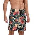 thumbnail image 2 of Sikiie Rose Flowers Mens Pajama Shorts, Lightweight Lounge Pant with Pockets Soft Sleep Pj Shorts for MenMedium, 2 of 6