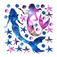 thumbnail image 1 of Coofit Wall Sticker Creative Fashion Mermaid Design Plastic Wall Decal Window Sticker, 1 of 7