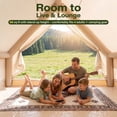thumbnail image 5 of KAMEROUT Inflatable Tent for Camping, 4-6 Person Blow Up Tent with Pump, All-Weather Luxury Air Tent House with Mesh, 1-Person Quick Setup Waterproof Oxford Glamping Tent for Family, Khaki, 5 of 10