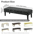 thumbnail image 7 of Whosucclay Black Leopard Print Stretch Dining Bench Cover Anti Dust Bench Chair Slipcovers Rectangle Bench Seat Cushion Covers Bench Seat Protector for Wedding, Hotel, Party, 7 of 7