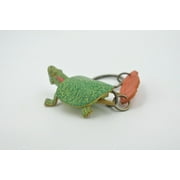 Turtle, Key Chain, Red Eared, Pond, Turtle, Reptiles, Green, Hand Made, Keychain, Thailand, Key Fob, Keys, Lifelike Model, Gift, 3 THL10 BB69