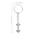 thumbnail image 3 of Dumbbells Fashionable Keyring Trendy Keychain Gifts Jewelry Sports Charms Backpack Handbag, 3 of 6