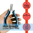 thumbnail image 6 of JEWEL TOOL 4.5" 11.4 cm Mini Sidecutter Pliers  Sleek & Trim Design with Double Spring Handles, 6 of 7