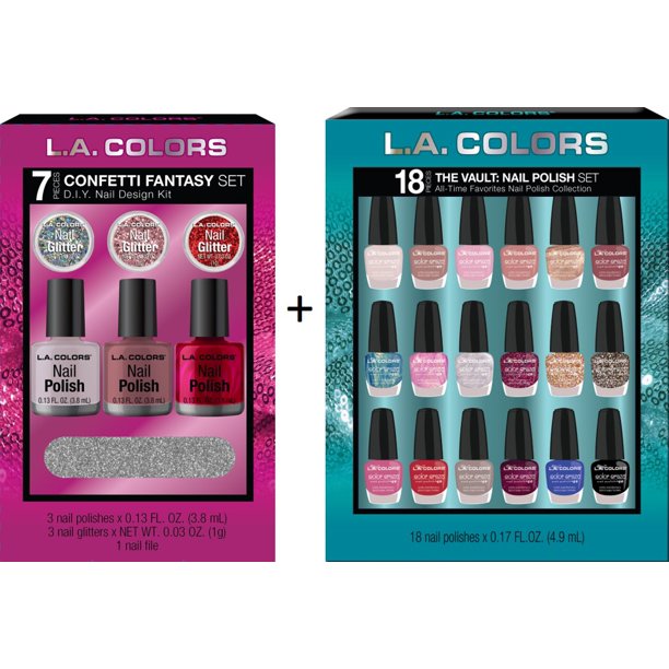50 Value L A Colors Nail Vault 18 Pcs L A Colors Diy Nail Polish Gift Set 7pcs Confetti Fantasy Walmart Com 50 Value L A Colors Nail Vault 18 Pcs L A Colors Diy Nail Polish Gift Set 7pcs Confetti Fantasy Walmart Com