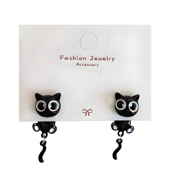DESIGNICE Cute Earrings,Alloy Womens Earrings,Cartoon Cat Stud Earrings for Women,Hypoallergenic Earrings for Daily Commutes and Parties,1Pairs