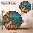 thumbnail image 2 of CURLYOOT Round Rug 3ft Fall Farmhouse Area Rug, Washable Circle Mat Non Slip Floor Carpet Mat, Pumpkins Soft Indoor Rugs for Entryway Living Room Dining Room Bedroom, 2 of 7