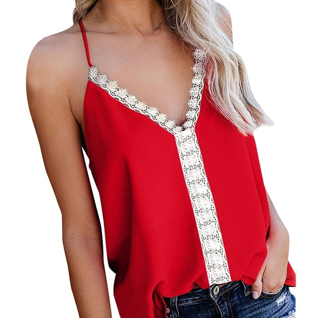 Camiseta sin mangas con tirantes finos para mujer Ormromra S M L XL XXL