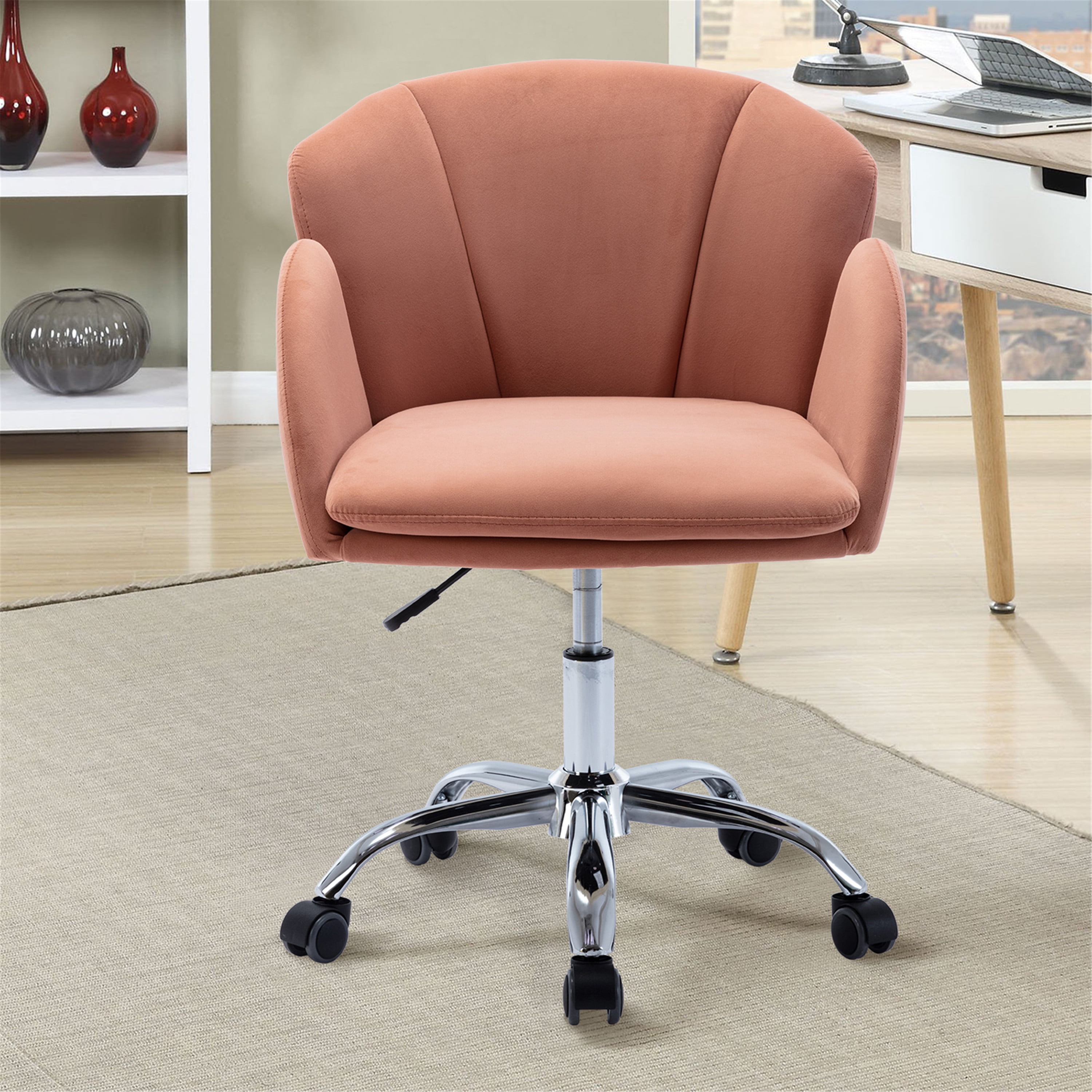 Back Chair Swivel Adjustable Home Office Velvet Chair Computer Desk Task Mid 