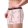 thumbnail image 5 of Salouo Rabbit And Peach Print Men's Boxer Briefs,Breathable Underwear Elastic Waistband Briefs for Men -Medium, 5 of 8