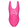 thumbnail image 5 of Huowey Women Bride Retro Swimsuit Swimwear Removable Pad Bathing Suit For Bridal Party Tropical Swim Wear Honeymoon Cruise Trendy Wear, 5 of 5