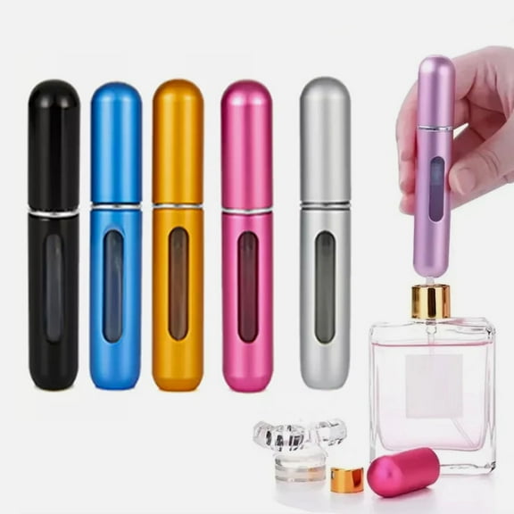 8ml Mini Refillable Perfume Spray Bottle - Portable Travel Scent Atomizer, Leak-proof Essential Oil Spray for Women and Men. (5pcs)