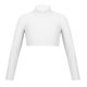 thumbnail image 4 of Camiseta corta de gimnasia de manga larga de color liso para niñas, para actuaciones en el escenario, ballet, baile, fitness, ropa deportiva, 4 of 5