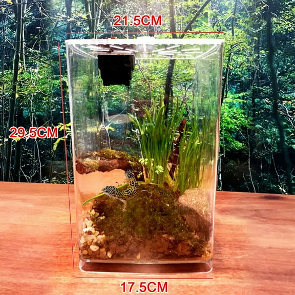 Clear Acrylic Climbing Pet Breeding Box, Reptile Terrarium Gecko Lizard Spider Vivarium Pet Cage Tank House Clear Frog Pet Snake Terrarium