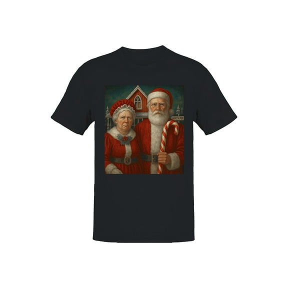 Santa and Mrs. Claus at North Pole Men's T-shirt